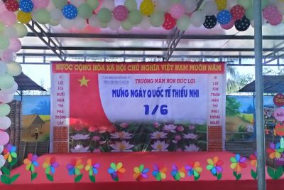 Trường MN Đức Lợi tổ chức hoạt động Chào mừng ngày Quốc tế thiếu nhi 1/6 cho các cháu học sinh.